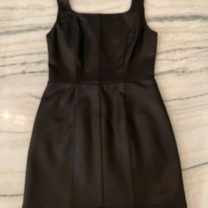 Aqua Faux Leather Mini Dress